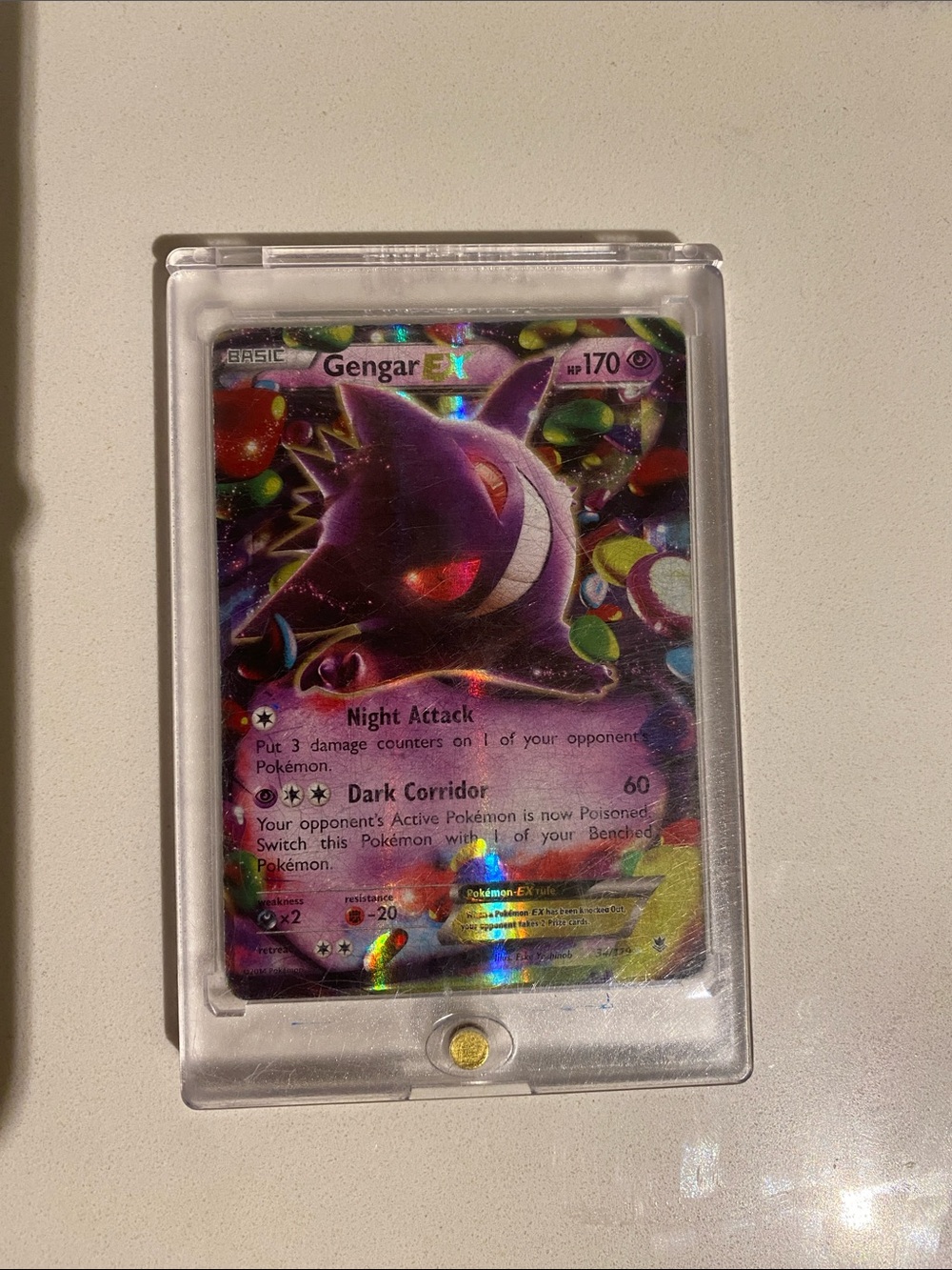 Gengar 2014 EX Holographic Pokémon Trading Card - Purple